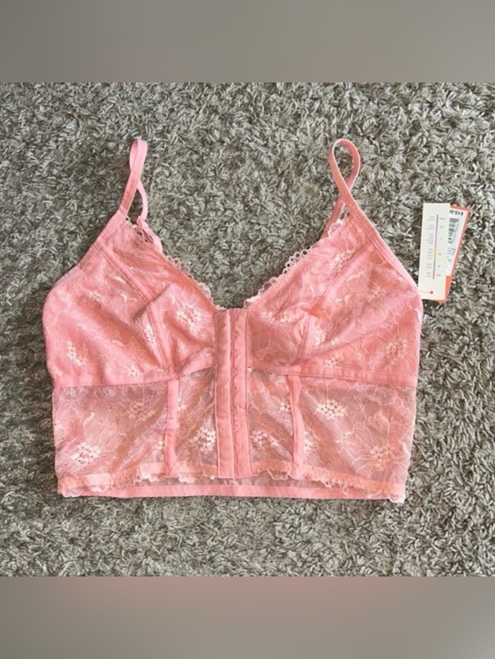 Colsie Salmon Lace Longline Bralette